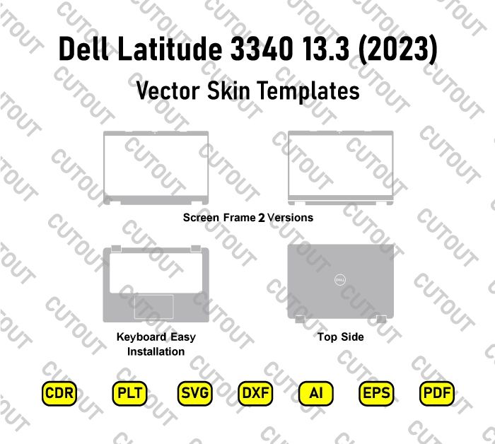 Dell Latitude 3340 13.3 2023 Vector Skin Cut Files