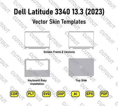 Dell Latitude 3340 13.3 2023 Vector Skin Cut Files
