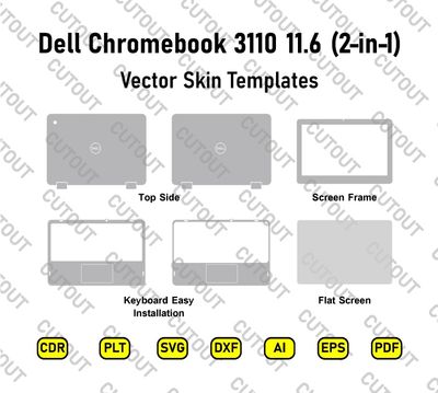 ​Archivos de corte vectorial para Dell Chromebook 3110 2 en 1 de 11.6&quot;