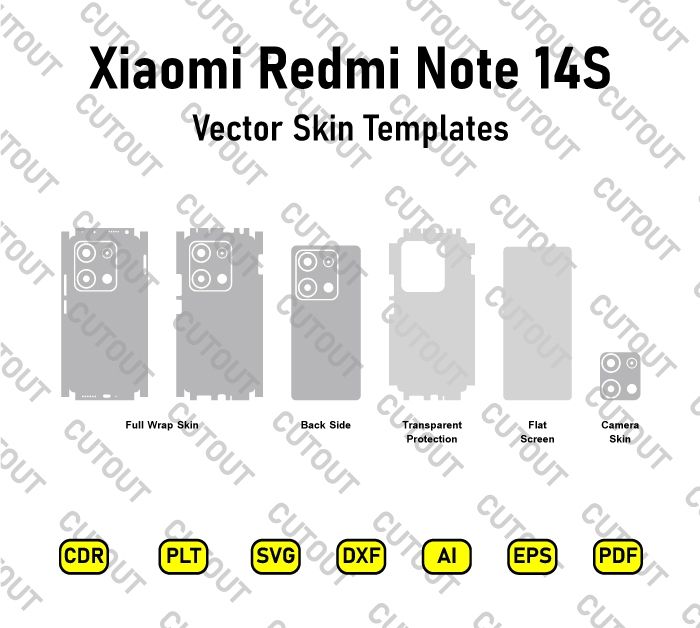 Xiaomi Redmi Note 14S Vector Skin Cut Files