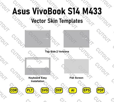 Asus VivoBook S14 M433 Vektor-Skin-Schnittdateien