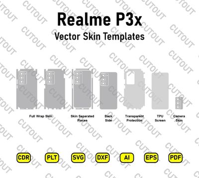 Realme P3x Vektor-Skin-Schnittdateien