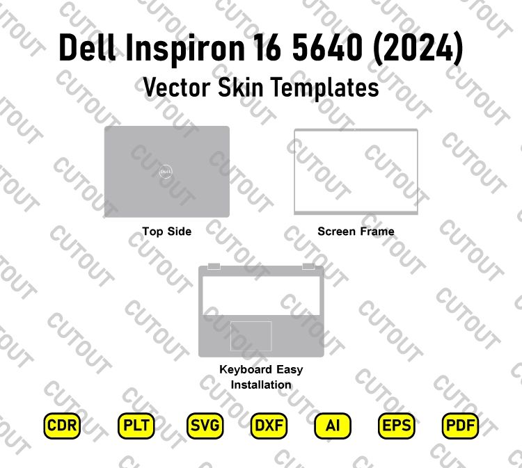 Dell Inspiron 16 5640 16.0 2024 Vector Skin Cut Files