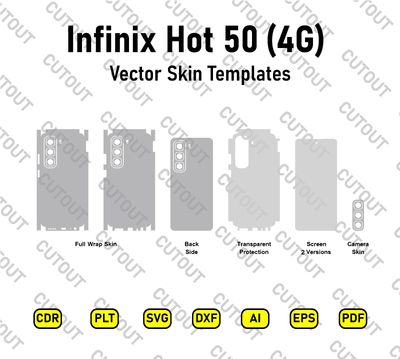 ​Infinix Hot 50 4G Vektor-Skin-Schnittdateien