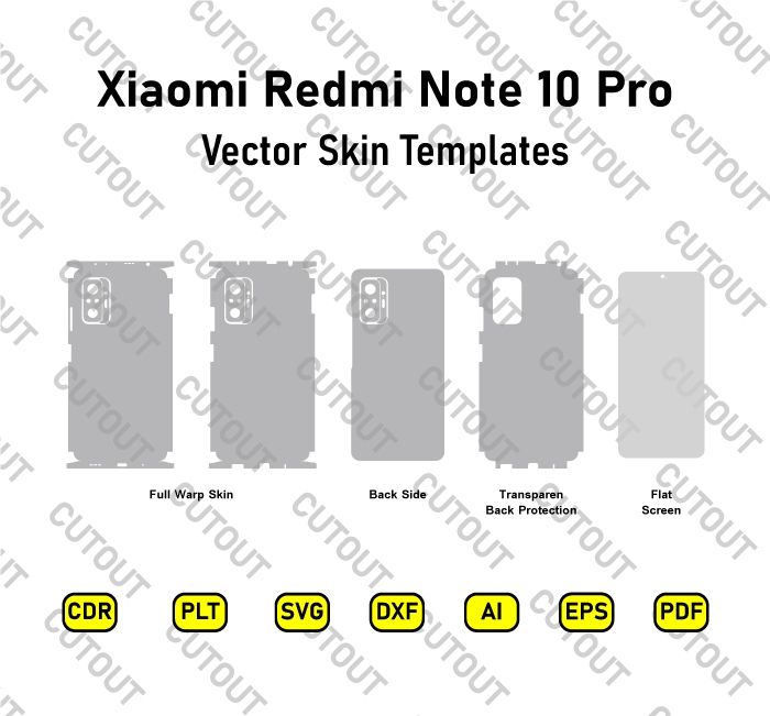 Xiaomi Redmi Note 10 Pro Vector Skin cut files