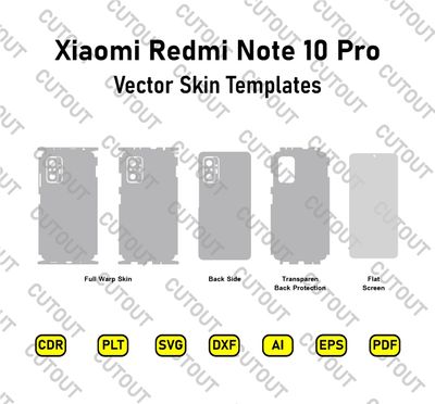 Xiaomi Redmi Note 10 Pro Vector Skin cut files