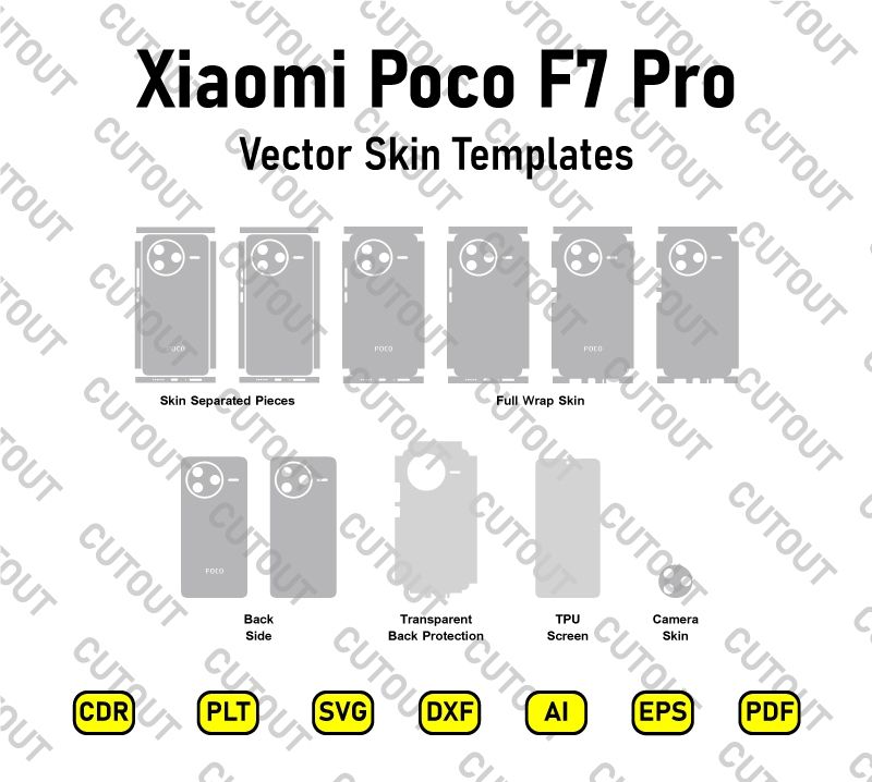 Xiaomi Poco F7 Pro Vector Skin Cut Files