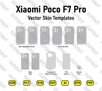 ​Xiaomi Poco F7 Pro Vektor-Skin-Schnittdateien