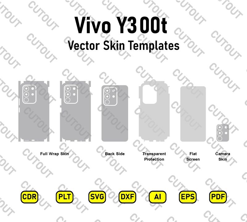 Vivo Y300t Vector Skin Cut Files