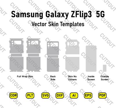 Samsung Galaxy Z Flip3 5G Vector Skin Cut Files