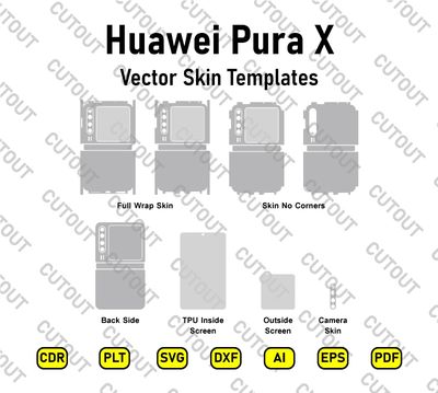 Huawei Pura X Vector Skin Cut Files