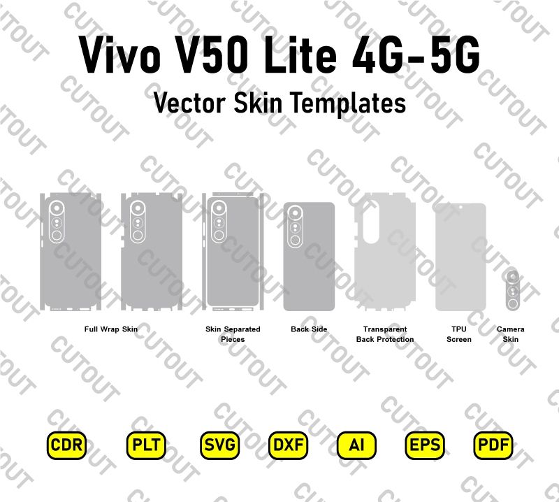 Vivo V50 Lite 4G-5G Vector Skin Cut Files