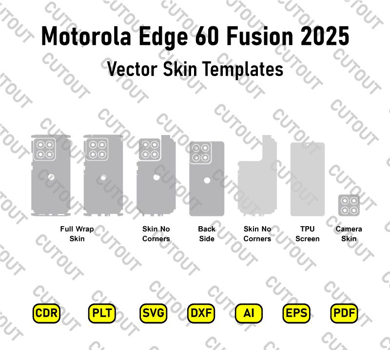 Motorola Edge 60 Fusion 2025 Vektor-Skin-Schnittdateien