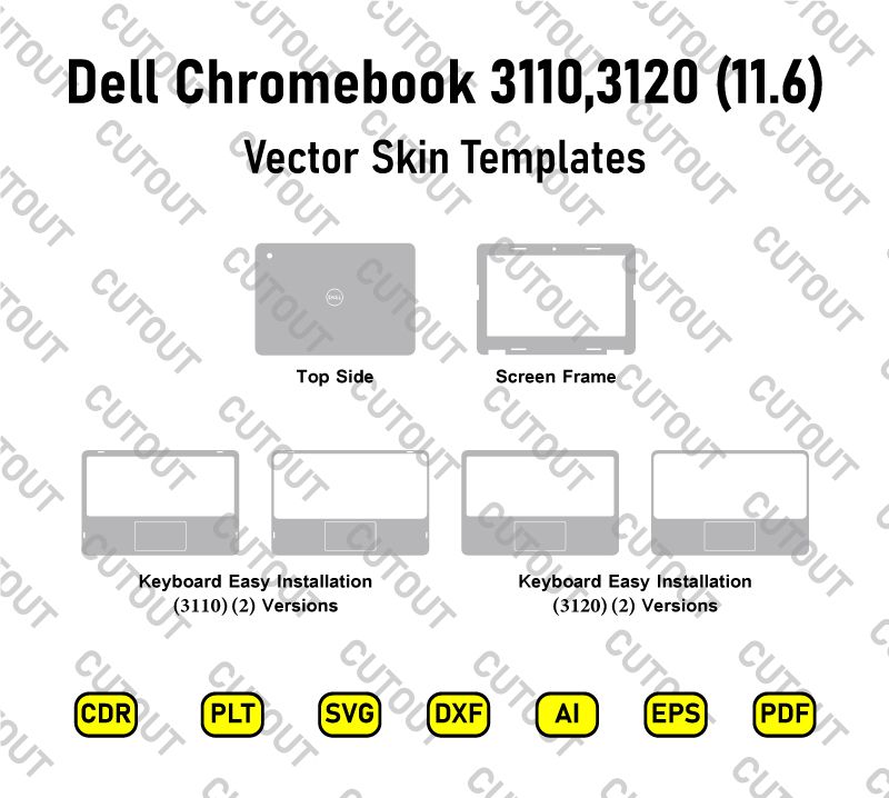 Dell Chromebook (11.6) 3110,3120 Vector Skin Cut Files
