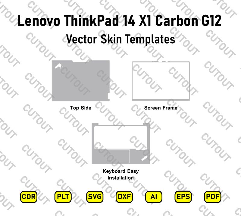 Lenovo ThinkPad X1 Carbon G12 14 Vector Skin Cut Files
