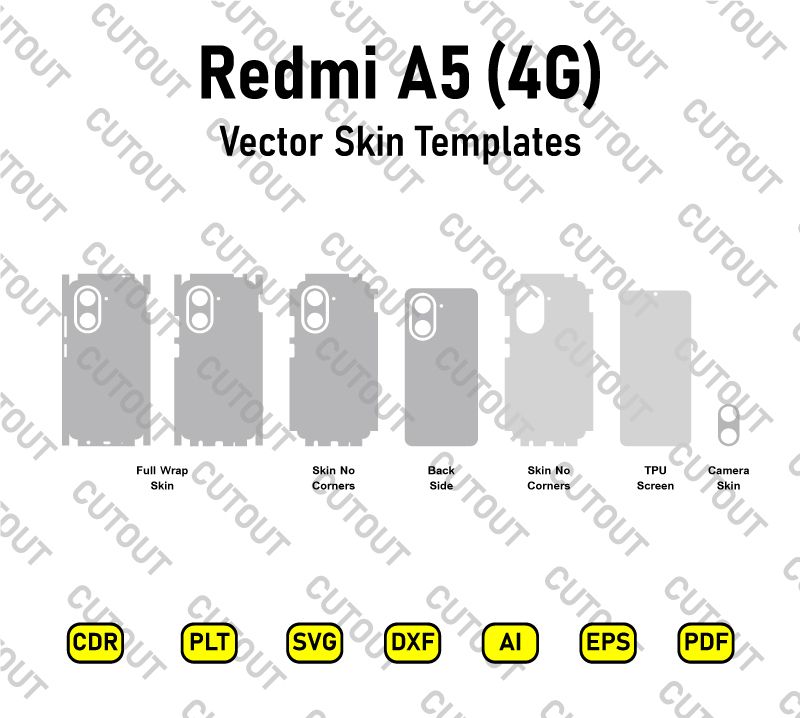 Redmi A5 4G 2025 Vector Skin Cut Files