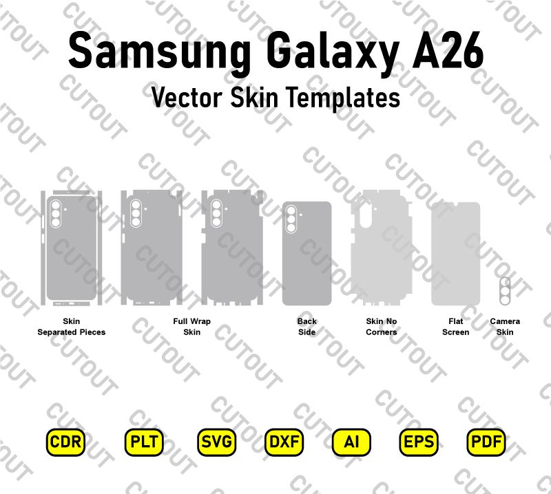 Samsung Galaxy A26 Vector Skin Cut Files