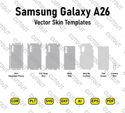 ​Archivos de corte vectorial para Samsung Galaxy A26
