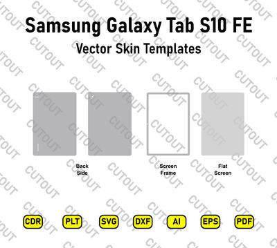 ​Archivos de corte vectorial para Samsung Galaxy Tab S10 FE