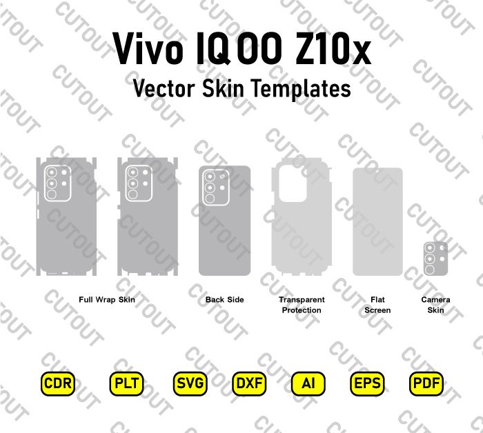 Vivo IQOO Z10x Vector Skin Cut Files
