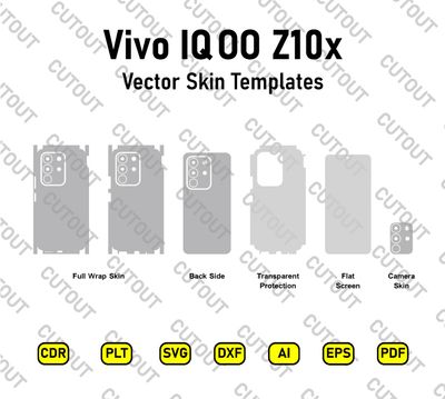 Vivo IQOO Z10x Vector Skin Cut Files