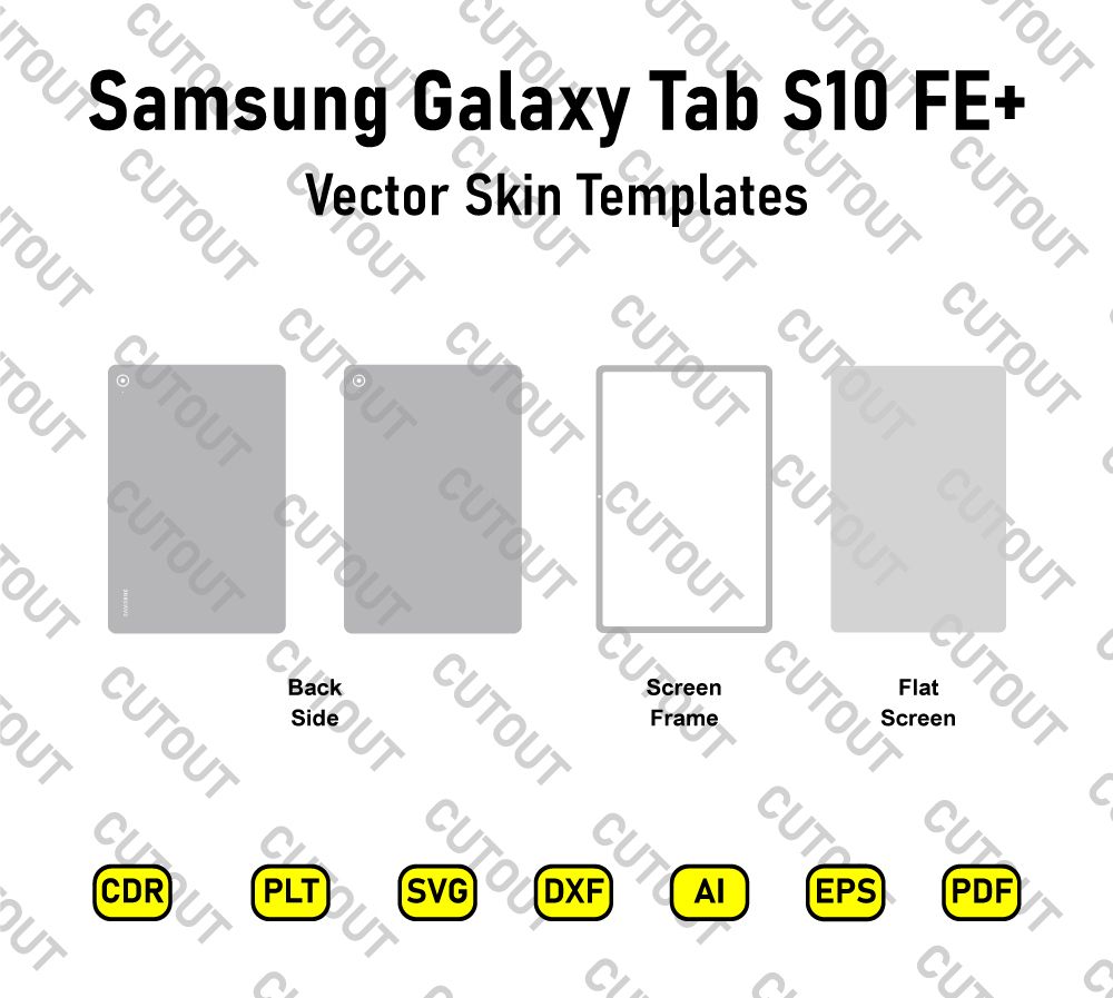 Samsung Galaxy Tab S10 FE+ Vector Skin Cut Files