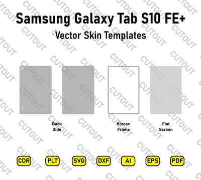 Samsung Galaxy Tab S10 FE+ Vector Skin Cut Files