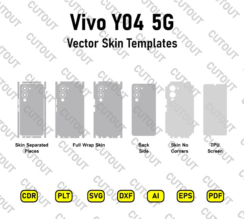 Vivo Y04 5G Vector Skin Cut Files