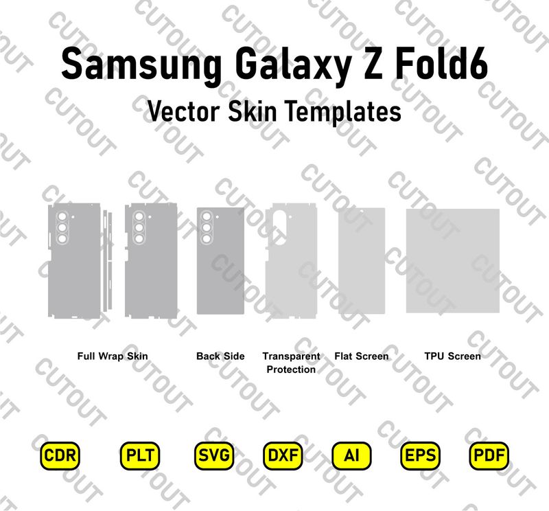 Samsung Galaxy Z Fold6 Vector Skin Cut Files
