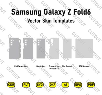 Samsung Galaxy Z Fold6 Vector Skin Cut Files