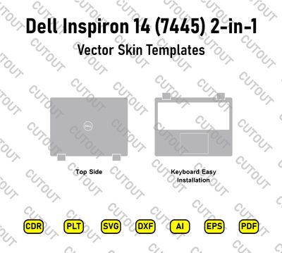 Dell Inspiron 14 (7445) 2-in-1 Vector Skin Cut Files