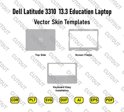 Dell Latitude 3310 13.3 Education Laptop Vector Skin Cut Files