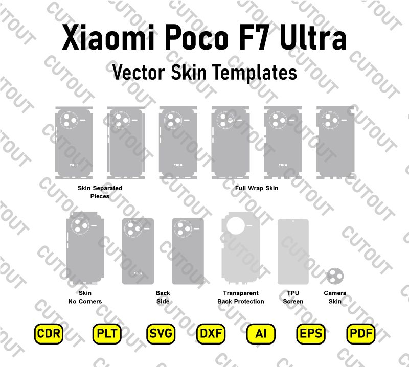 Xiaomi Poco F7 Ultra Vector Skin Cut Files