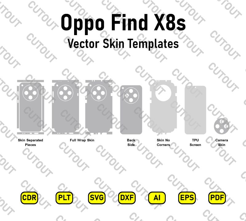 Oppo Find X8s Vector Skin Cut Files