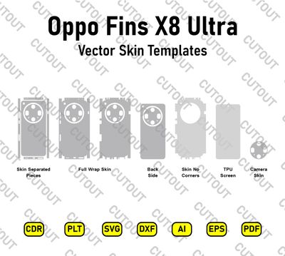 ​Oppo Fins X8 Ultra Vektor-Skin-Schnittdateien