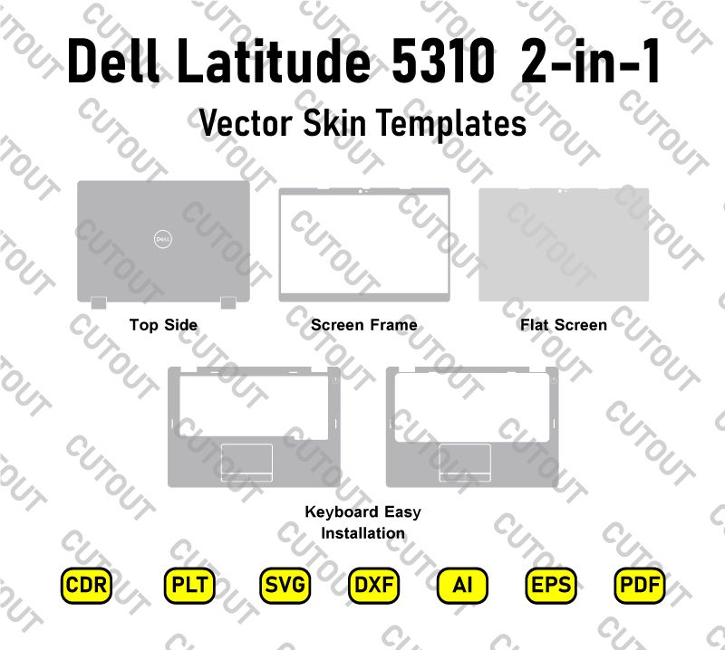 Dell Latitude 5310 2-in-1 Vector Skin Cut Files