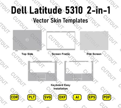 Dell Latitude 5310 2-in-1 Vector Skin Cut Files