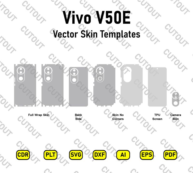 Vivo V50E Vector Skin Cut Files