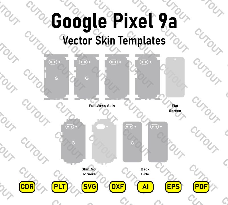 Google Pixel 9a Vector Skin Cut Files