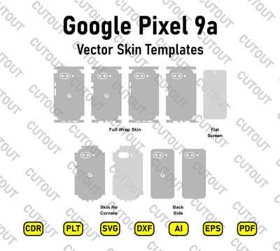 Google Pixel 9a Vector Skin Cut Files