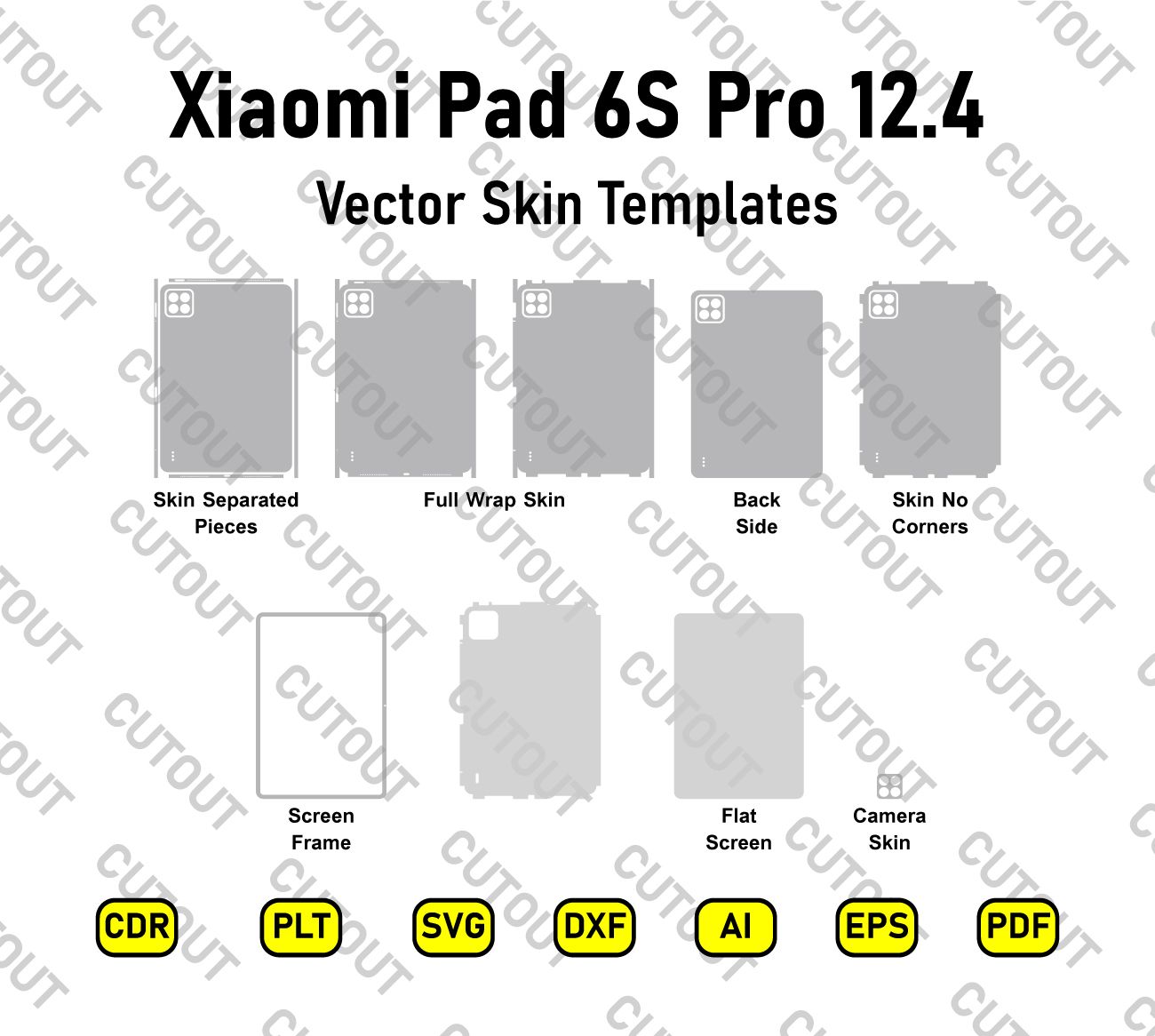 Xiaomi Pad 6S Pro 12.4 Vector Skin Cut Files