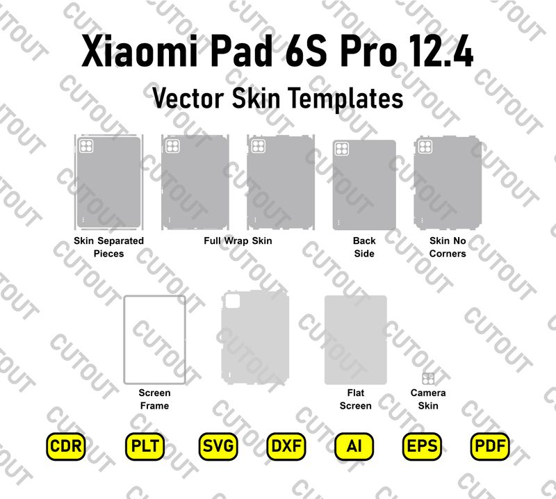 Xiaomi Pad 6S Pro 12.4 Vector Skin Cut Files