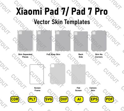 Xiaomi Pad 7 Pro/ Xiaomi Pad 7 Vector Skin Cut Files