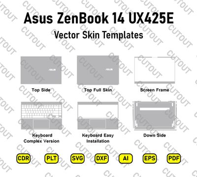 ​Asus ZenBook 14 UX425E Vektor-Skin-Schnittdateien