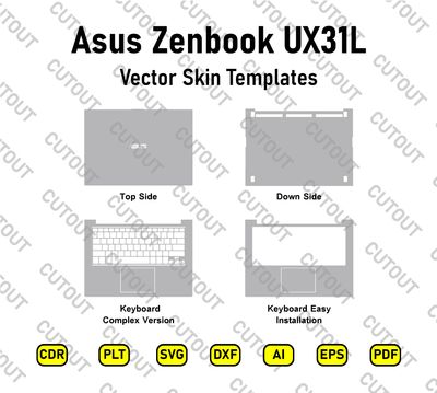 Asus Zenbook UX31L Vector Skin Cut Files