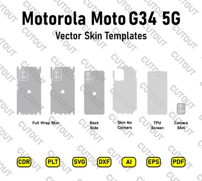 Motorola Moto G34 5G Vector Skin Cut Files