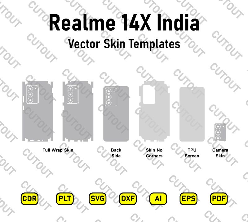 Realme 14X India Vector Skin Cut Files