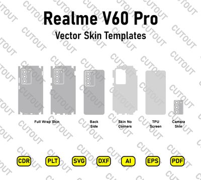 ​Archivos de corte vectorial para Realme V60 Pro