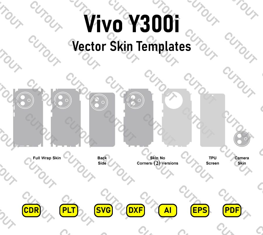 Vivo Y300i Vector Skin Cut Files
