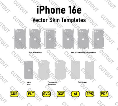 Paquete de archivos cortados para todos los modelos de iPhone